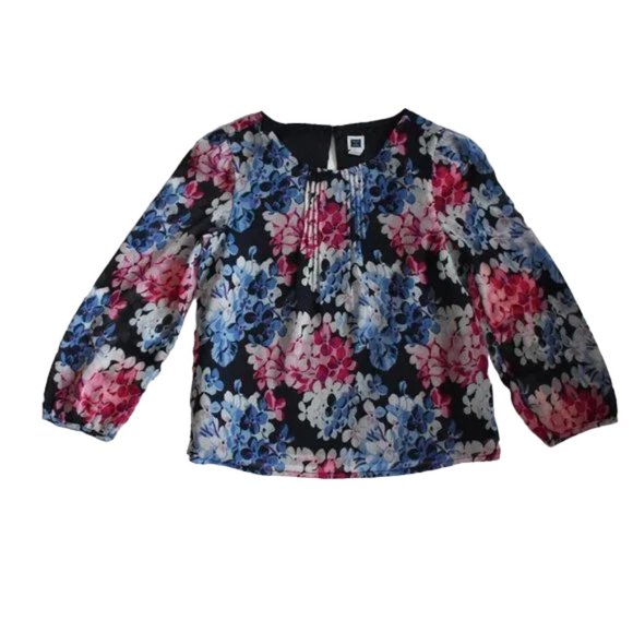 Janie and Jack Floral Pintuck Blouse Toddler Girl size 4 - Picture 8 of 9